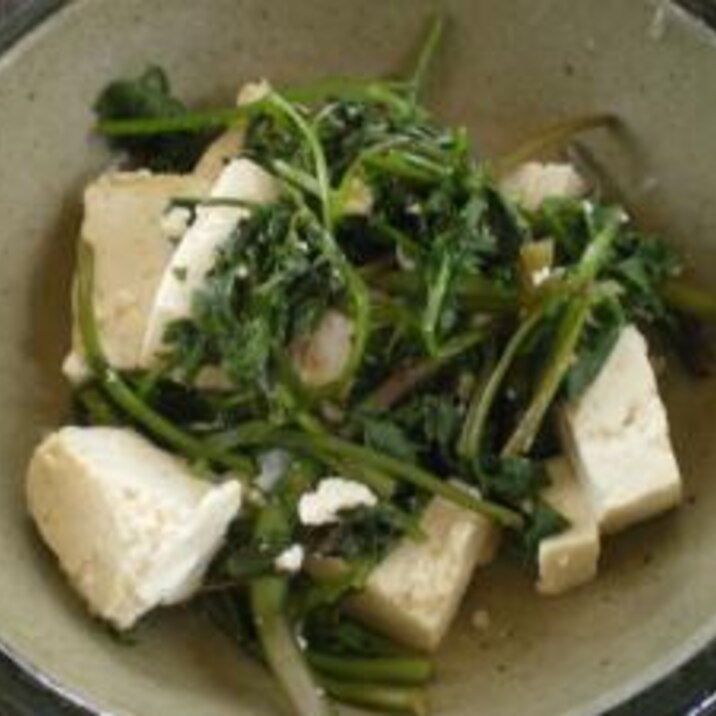 芹と豆腐の炒め